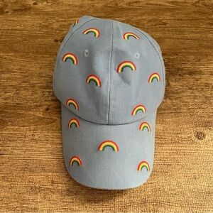 Mini Boden Rainbow Printed Baseball Cap Size Medium/Large